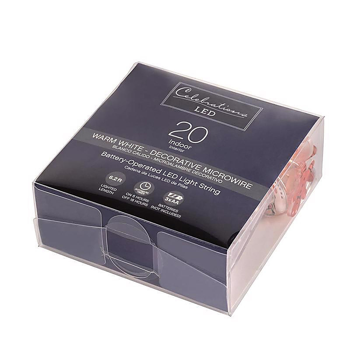 Celebrations - 9922044 - LED Micro Dot/Fairy Clear/Warm White 20 ct Novelty Christmas Lights 6.2 ft.
