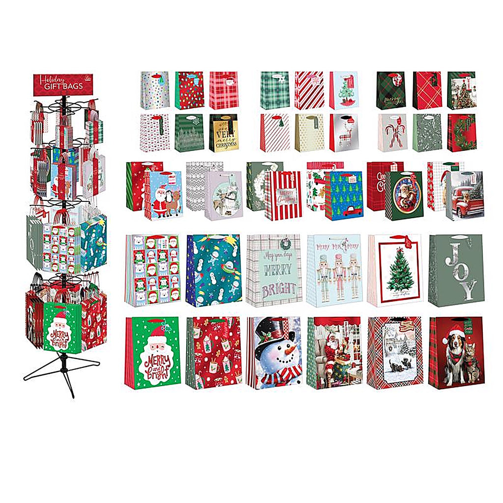 Paper Image - CGBTA96R-1 - Multi-Color Christmas Gift Bag