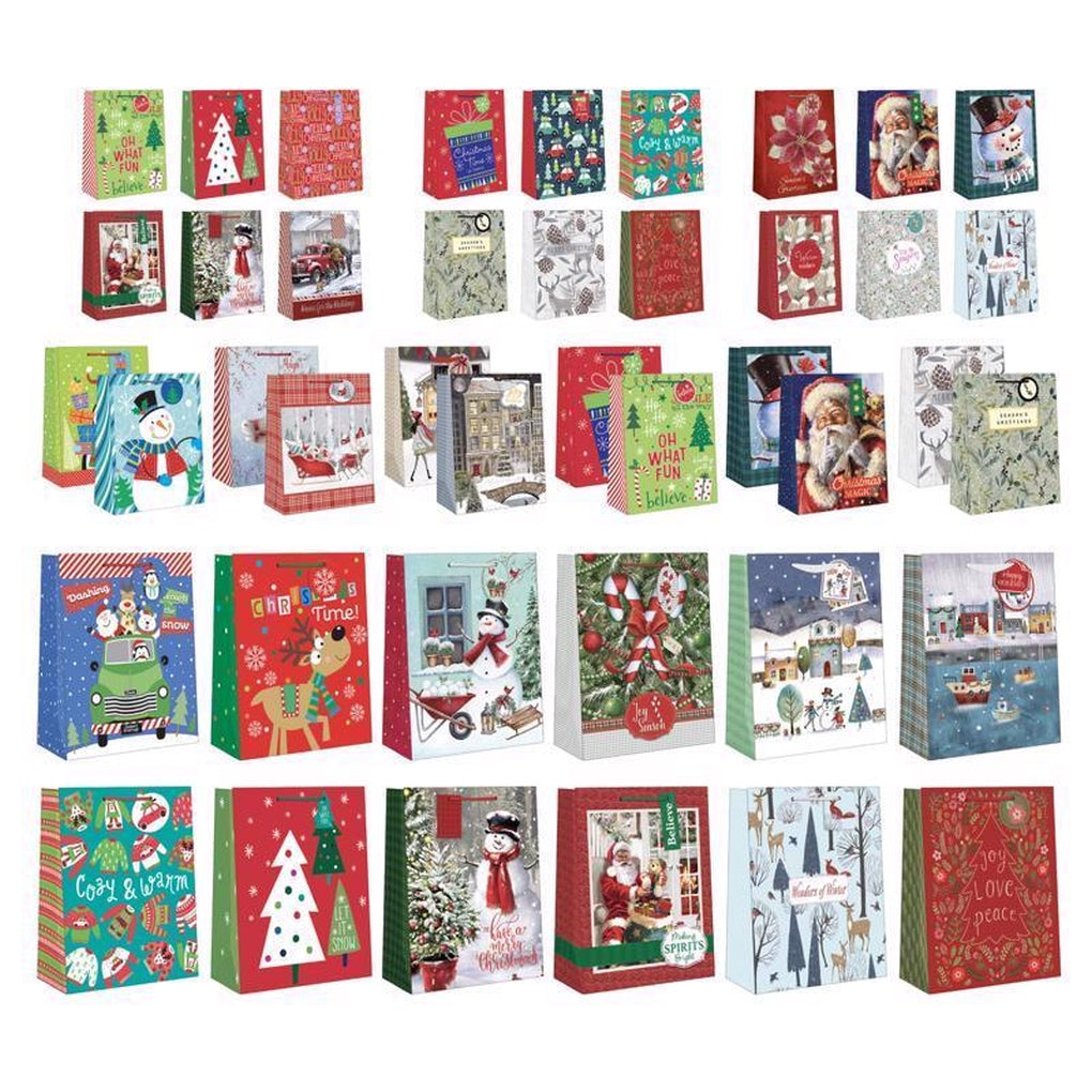 Paper Image - CGBTA96R-1 - Multi-Color Christmas Gift Bag