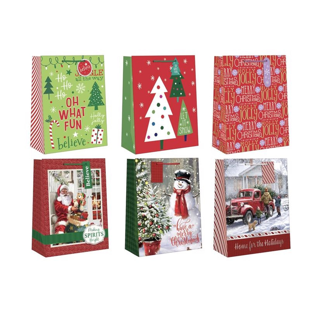 Paper Image - CGBTA96R-1 - Multi-Color Christmas Gift Bag