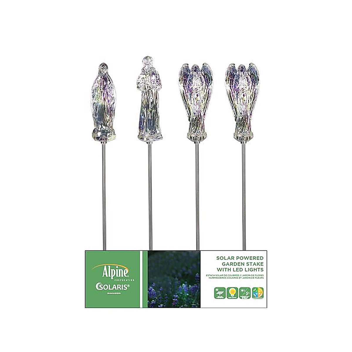 Alpine - SKY461ABB - LED 34 in. St. Francis/Mary/Angel Pathway Decor