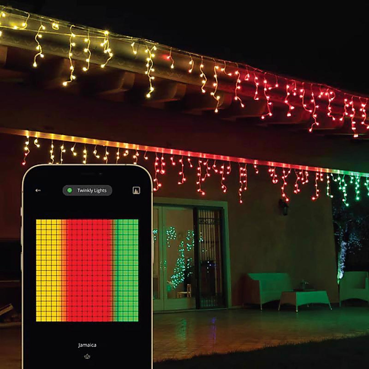 Holiday Bright Lights - R190ICTWP - Twinkly LED Mini Multicolored/Warm White 190 ct Icicle Christmas Lights
