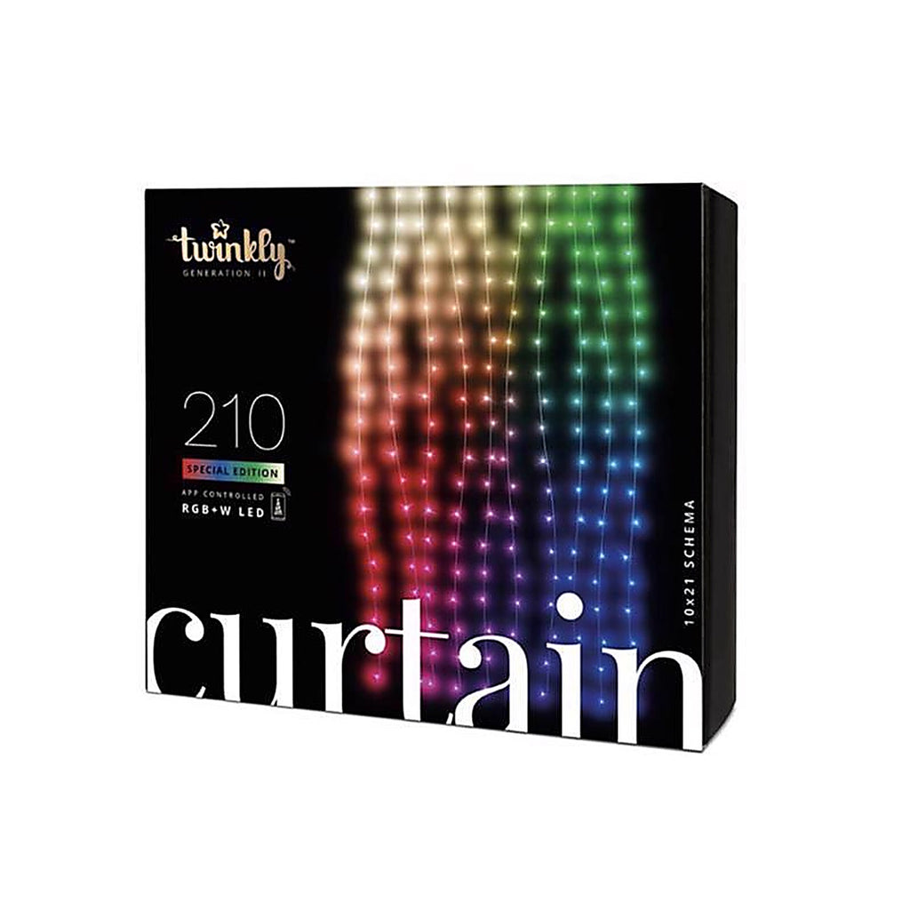Holiday Bright Lights - R210CURTWP - Twinkly LED Mini Multicolored 210 ct String Christmas Lights