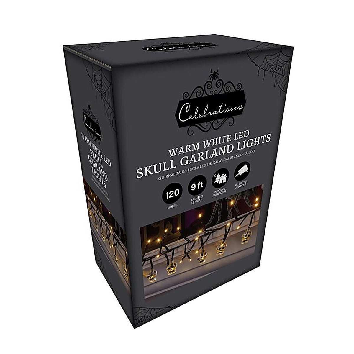 Celebrations - 34966-71 - Warm White 120 ct 9 ft. LED Skull Lights