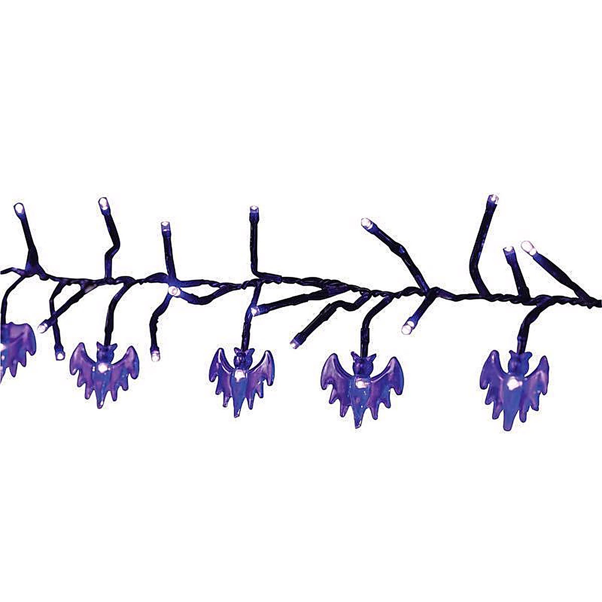 Celebrations - 34968-71 - Purple 120 ct 9 ft. LED Bat Garland Lights