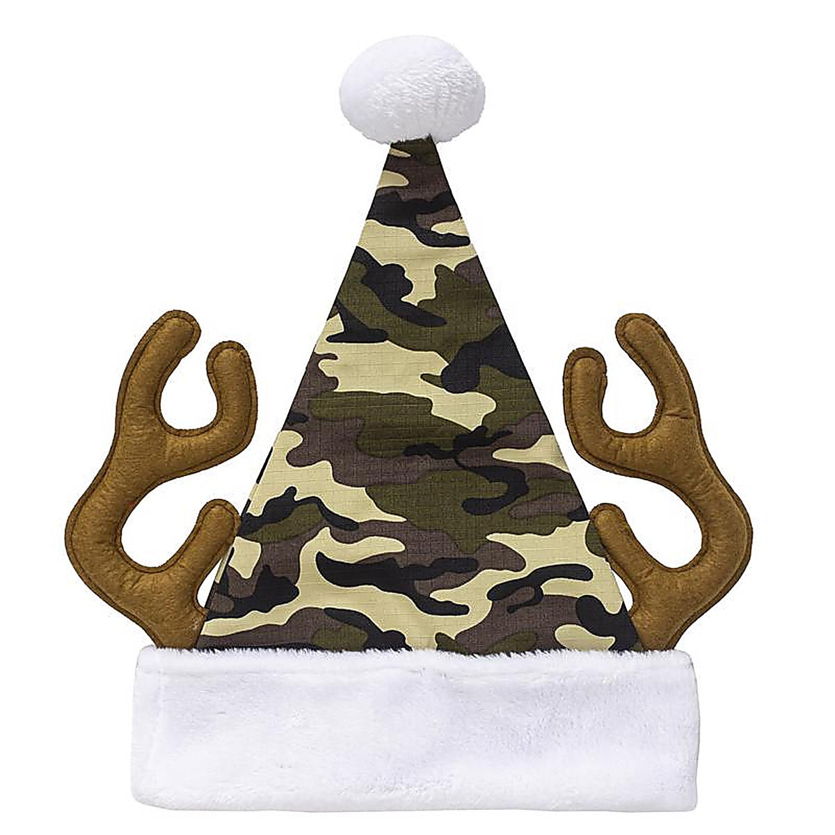 Dyno - 0409018-1AC1 - Multicolored Camo with Antlers Santa Indoor Christmas Decor 17 in.