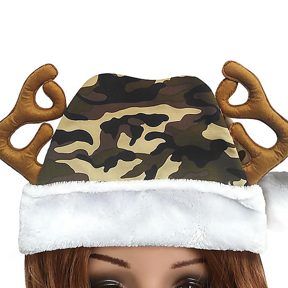 Dyno - 0409018-1AC1 - Multicolored Camo with Antlers Santa Indoor Christmas Decor 17 in.