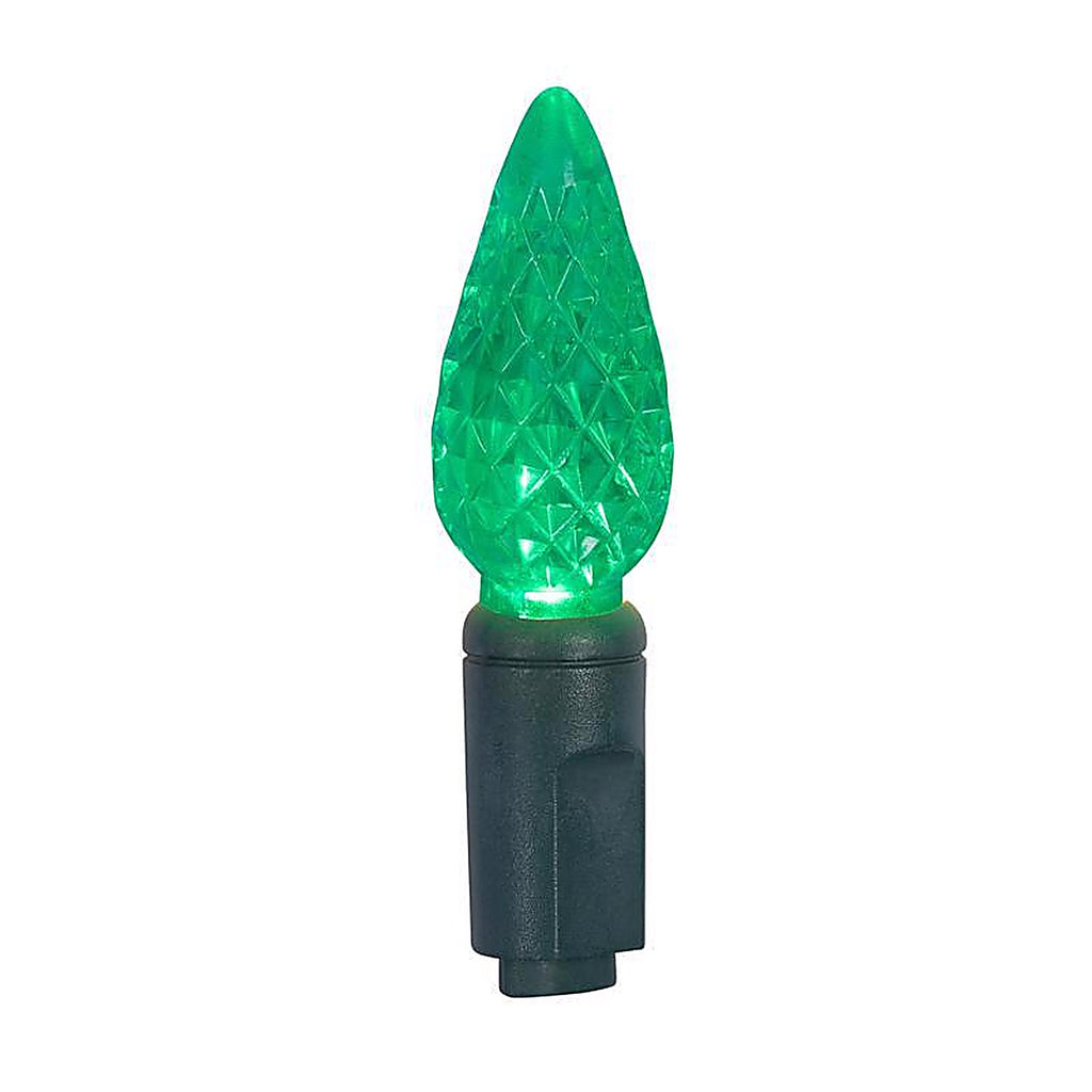 Celebrations - C650GRA - Platinum LED C6 Green 50 ct String Christmas Lights 25 ft.