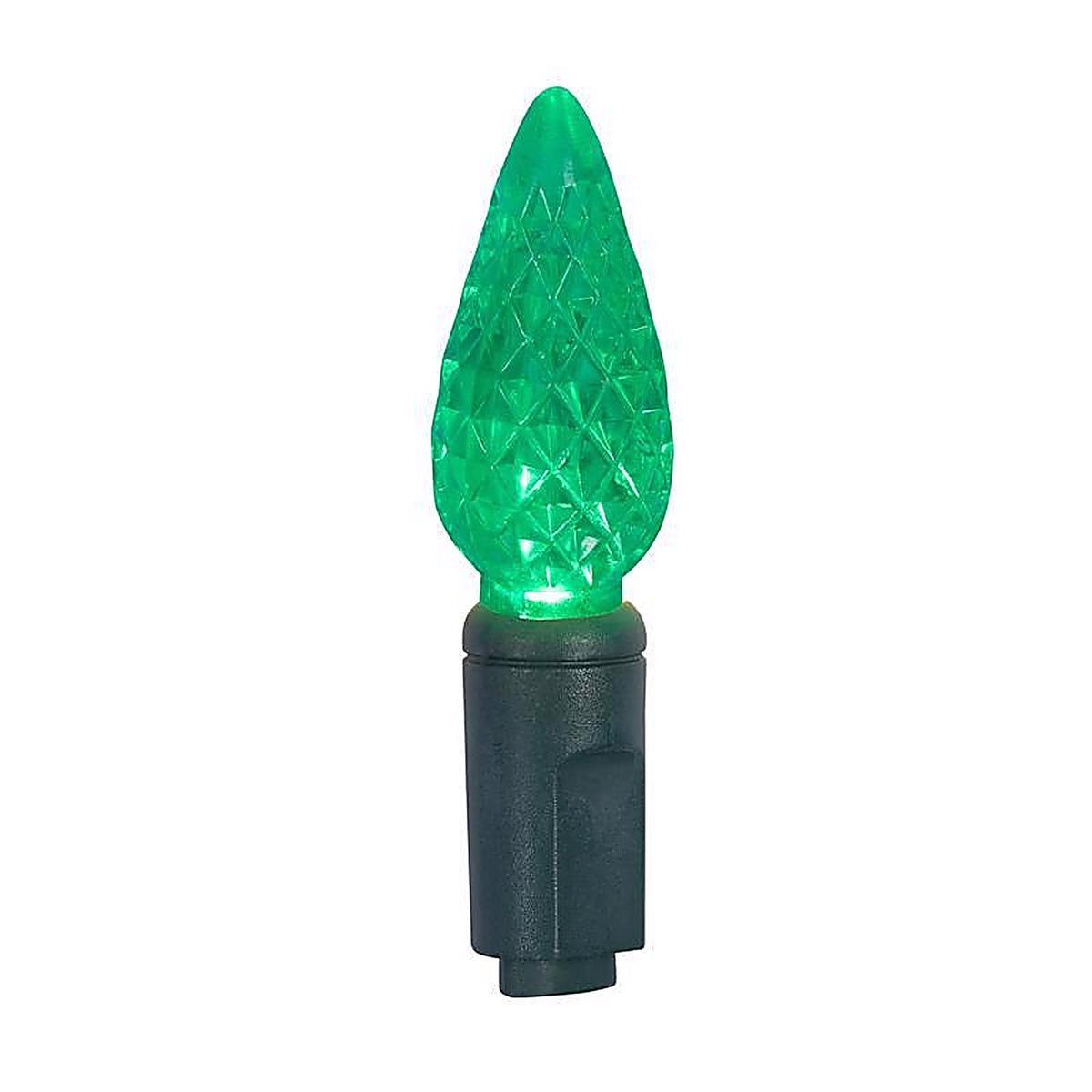 Celebrations - C650GRA - Platinum LED C6 Green 50 ct String Christmas Lights 25 ft.