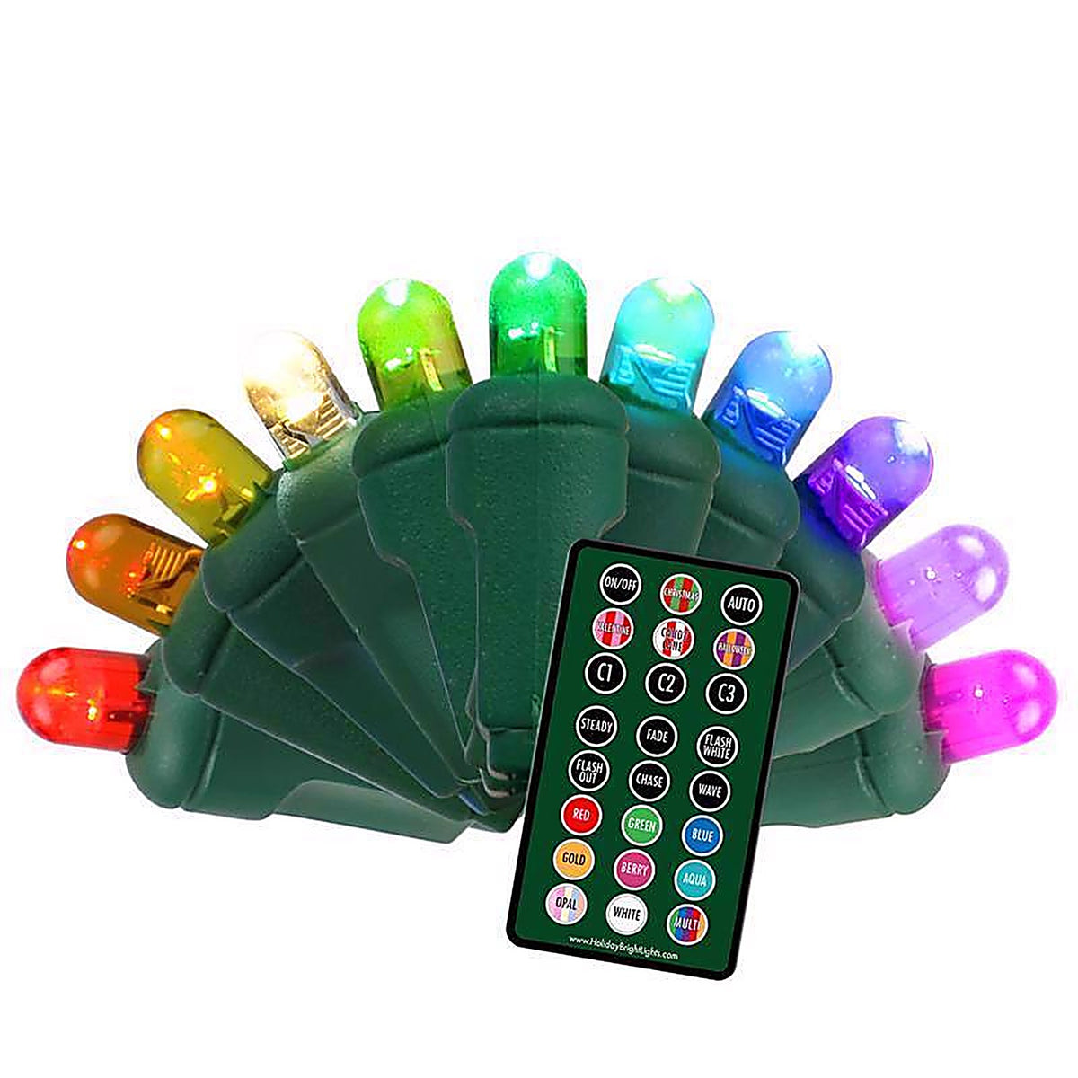 Celebrations - RGBWWS5MMA - Platinum LED Mini Multicolored 50 ct String Christmas Lights 25 ft.