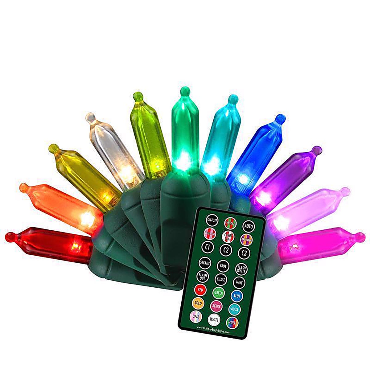 Celebrations - RGBWWST5A - Platinum LED T5 Multicolored 50 ct String Christmas Lights 25 ft.