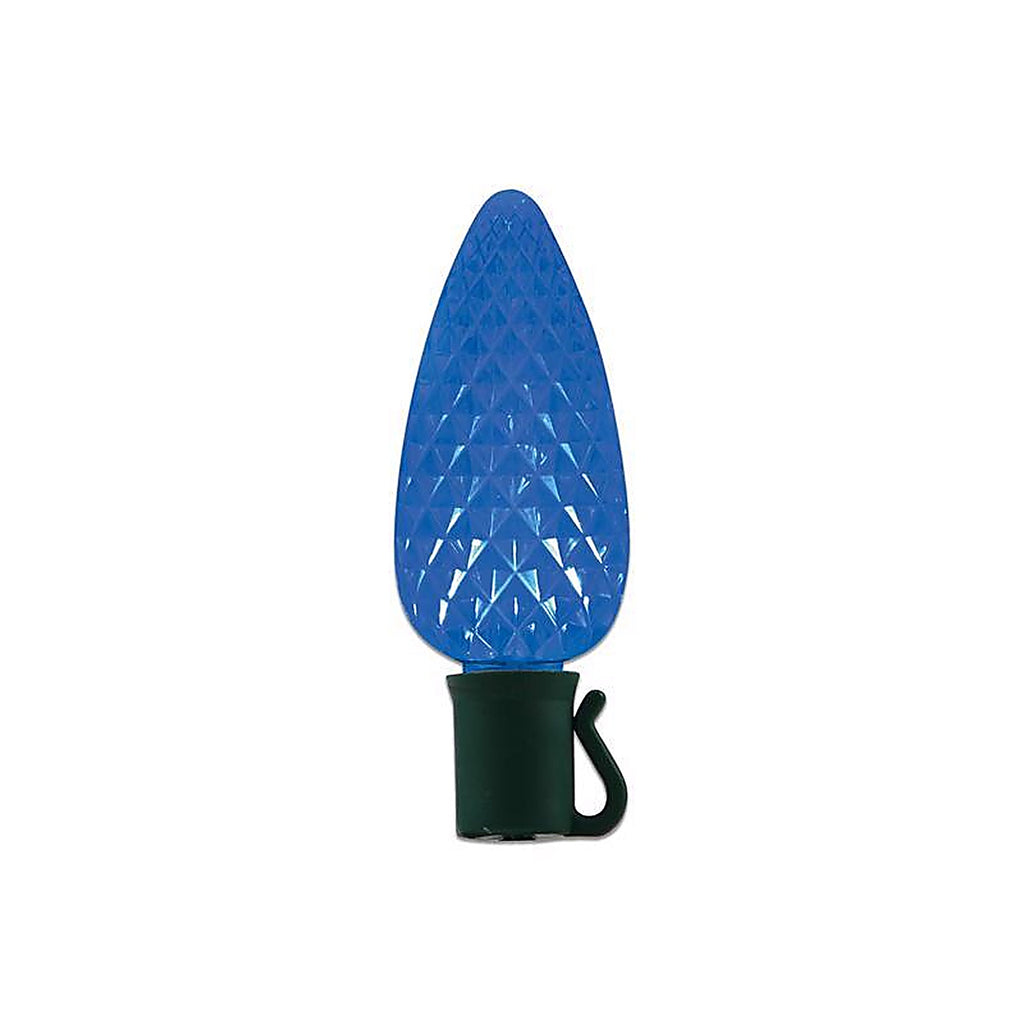 Celebrations - C925FBLA - Platinum LED C9 Blue 25 ct String Christmas Lights 25 ft.