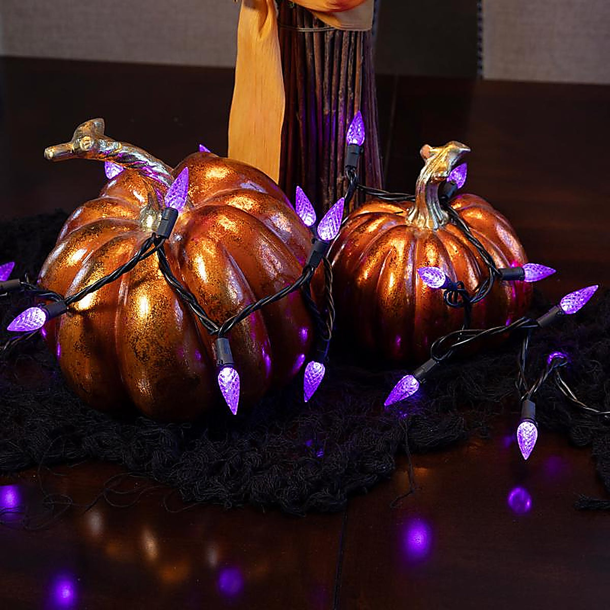 Celebrations - C6100PL3A - Purple 100 ct LED C6 Halloween String Lights