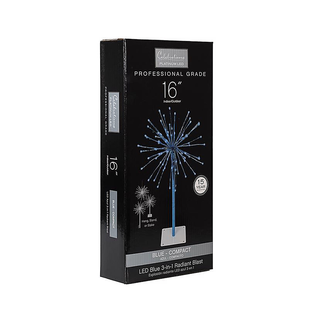 Celebrations - 16RB3N1BBLA - LED Blue 3-in-1 Radiant Blast 16 in. Pathway Decor
