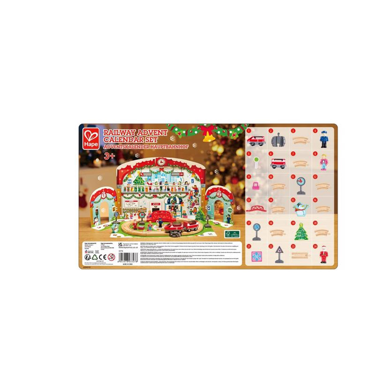 Hape - E3770 - Christmas Railway Railway Advent Calendar Wood 24 pc