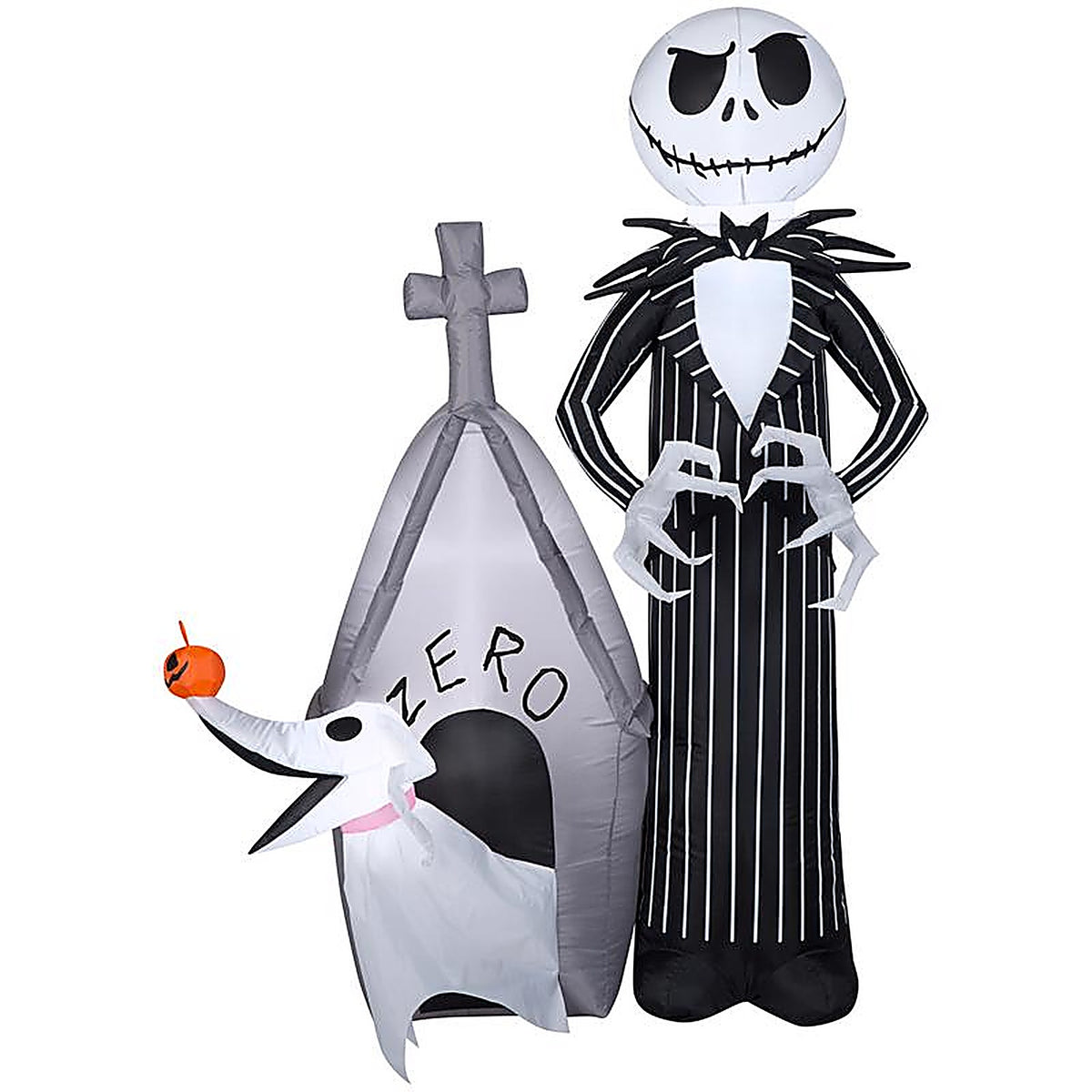 Gemmy - 224416 - Airblown 5 ft. LED Prelit Jack Skellington Jack and Zero Inflatable