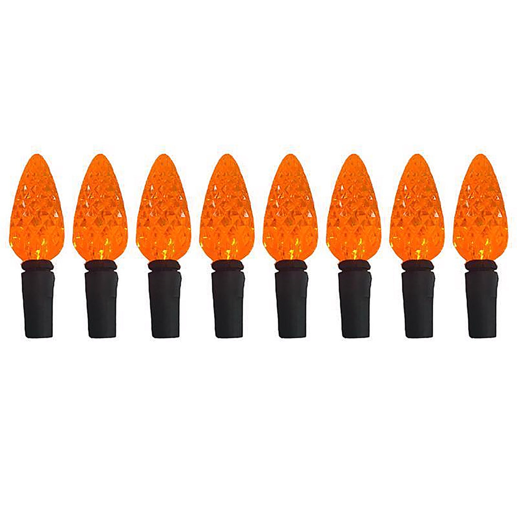 Celebrations - C6100OR3A - Orange 100 ct 2 in. LED C6 Halloween String Lights