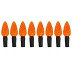 Celebrations - C6100OR3A - Orange 100 ct 2 in. LED C6 Halloween String Lights