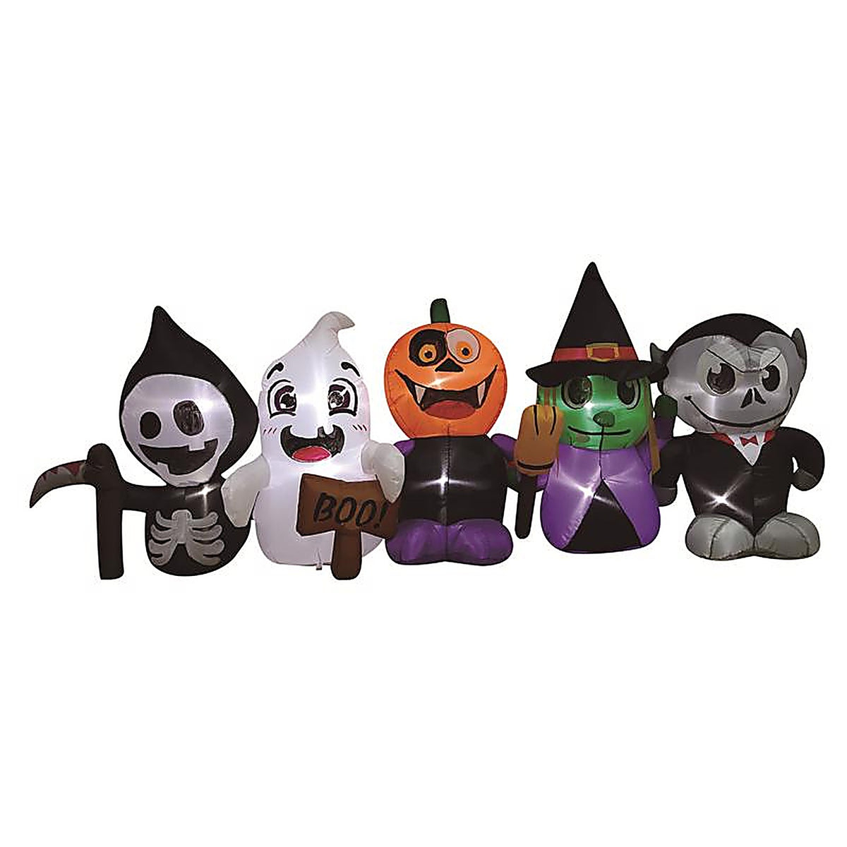 Celebrations - CHH21372-240 - 4 ft. Prelit Happy Halloween Characters Inflatable