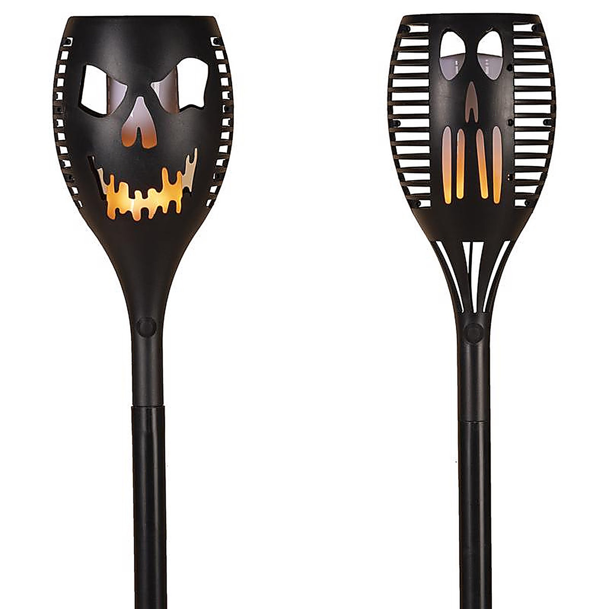 Gerson - 2665940 - Orange 31 in. LED Solar Scary Pumpkin Face Torch Pathway Decor