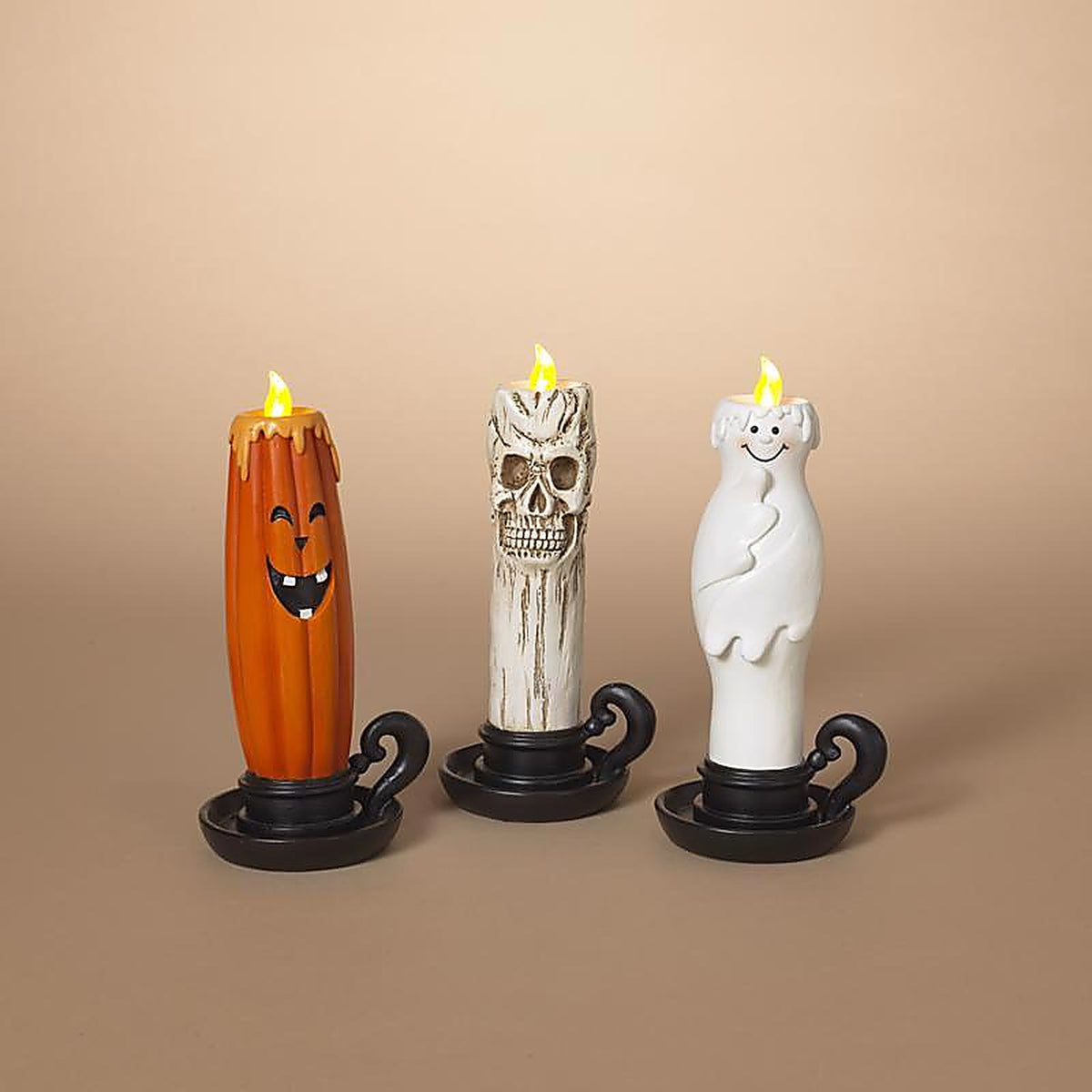 Celebrations - 2589860 - 8.15 in. Ghost, Skull, Ghost Candle Halloween Decor