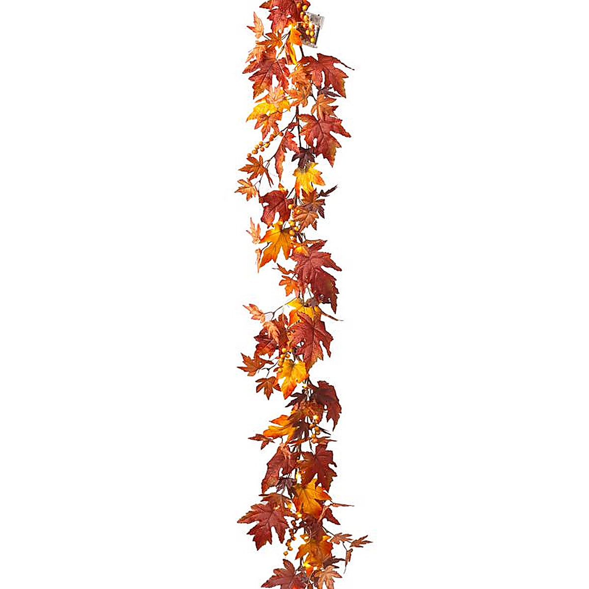 Gerson - 2595110 - Warm White Prelit Leaf Garland Harvest Decor