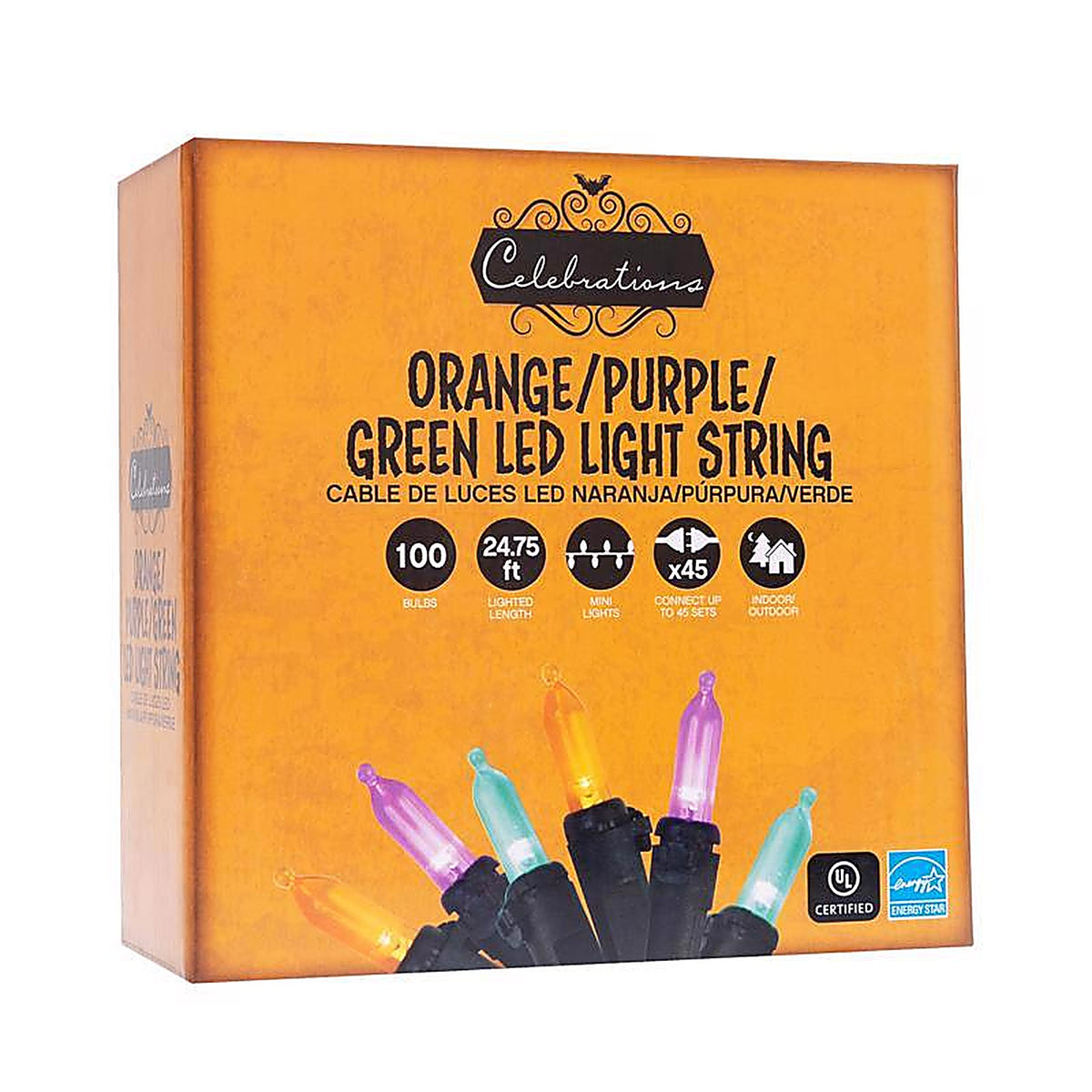 Celebrations - T5100HW3A - Multicolored 100 ct LED Mini Halloween String Lights