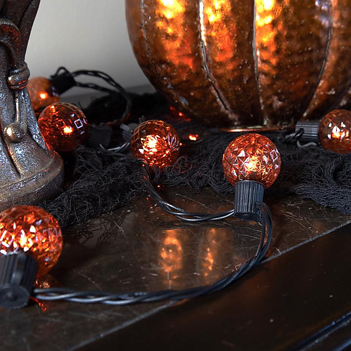 Celebrations - G4025OR8A - Orange 25 ct LED G40 Halloween String Lights