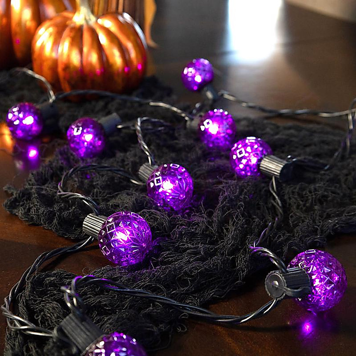 Celebrations - G4025PL8A - Purple 25 ct LED G40 Halloween String Lights
