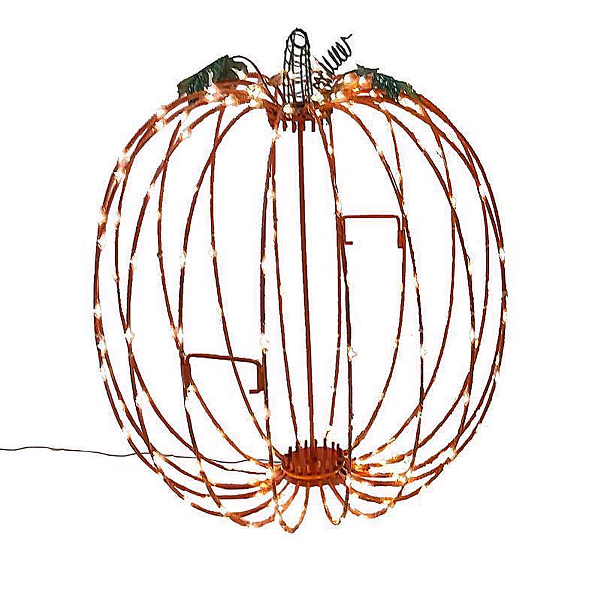 Celebrations - PMKTORA - White 216 ct 16 in. LED Prelit Tall Foldable Pumpkin Tabletop Decor