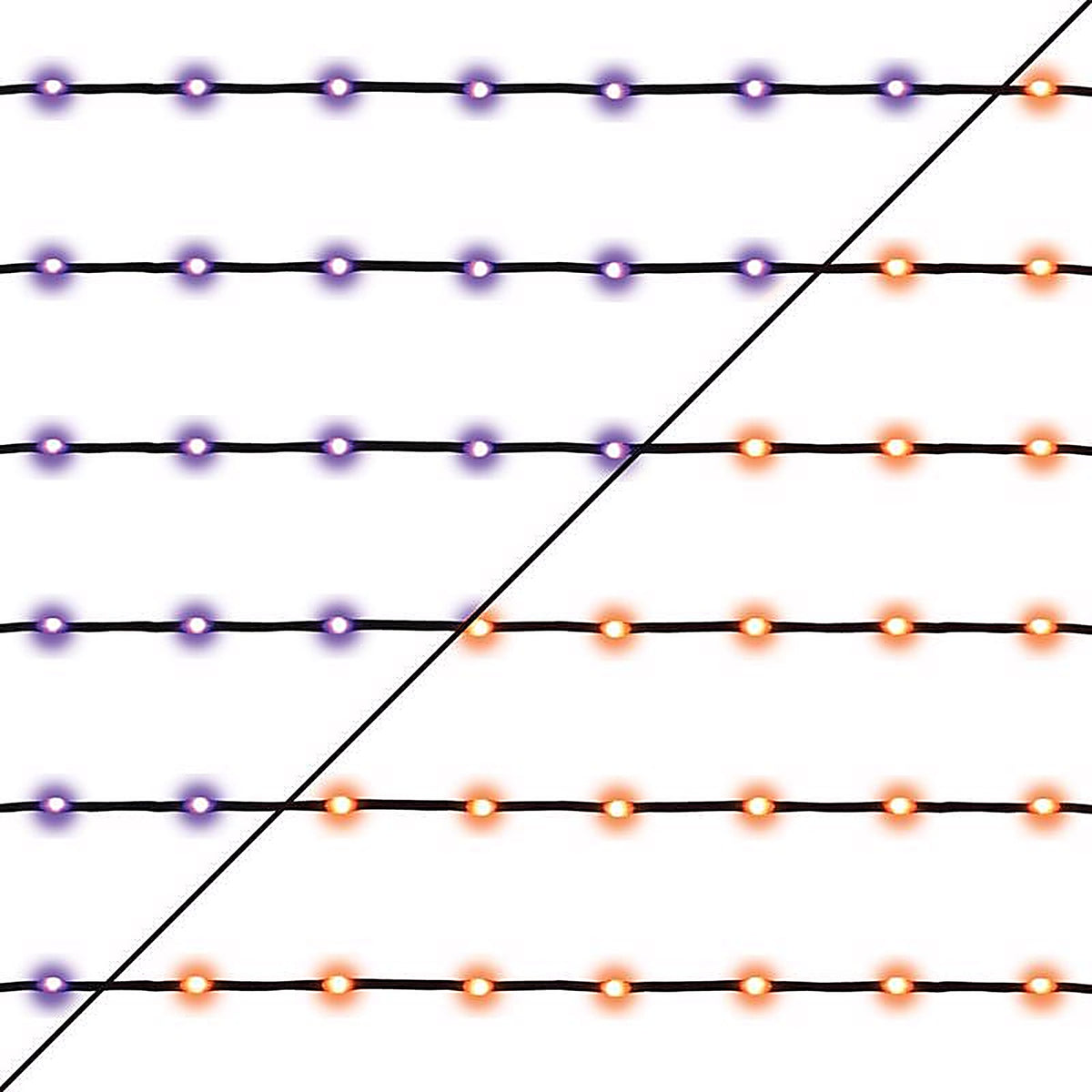 Celebrations - RB100ORPL2A - Orange/Purple 100 ct LED Ribbon Lights