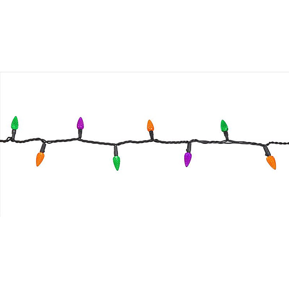 Celebrations - C6100HWS3A - Multicolored 100 ct LED C6 Faceted Halloween String Lights
