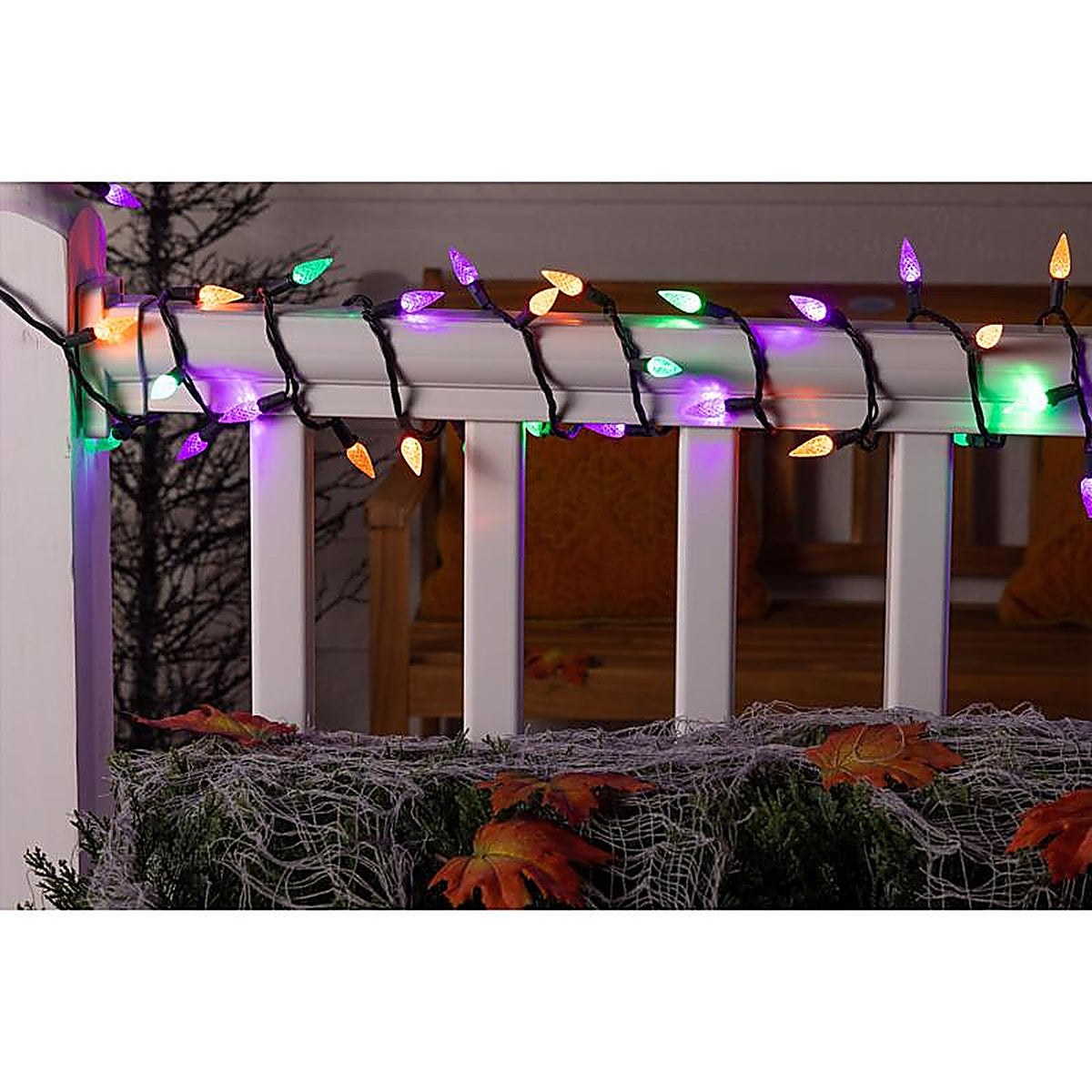 Celebrations - C6100HWS3A - Multicolored 100 ct LED C6 Faceted Halloween String Lights