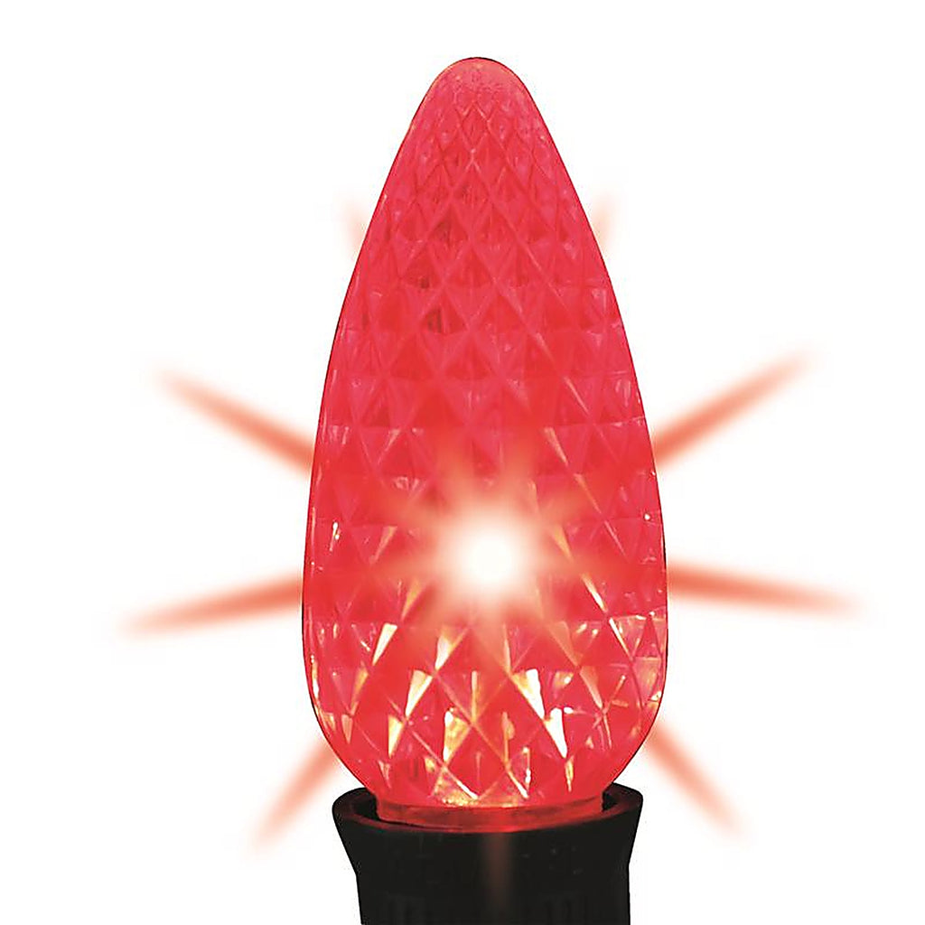 Holiday Bright Lights - 25LEDFC9TRDSA - LED C9 Red 25 ct Replacement Christmas Light Bulbs