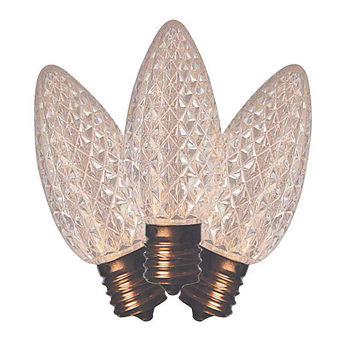 Holiday Bright Lights - 25LEDFC9TWWSA - LED C9 Warm White 25 ct Replacement Christmas Light Bulbs