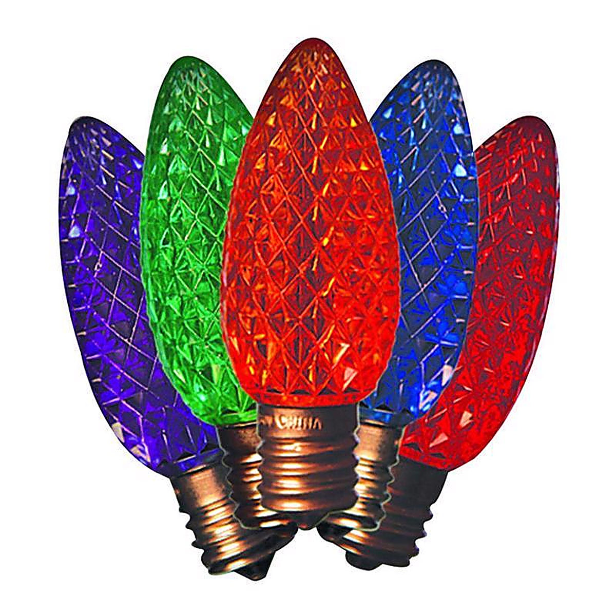 Holiday Bright Lights - 25LEDFC9TMUTWA - LED C9 Multicolored 25 ct Replacement Christmas Light Bulbs