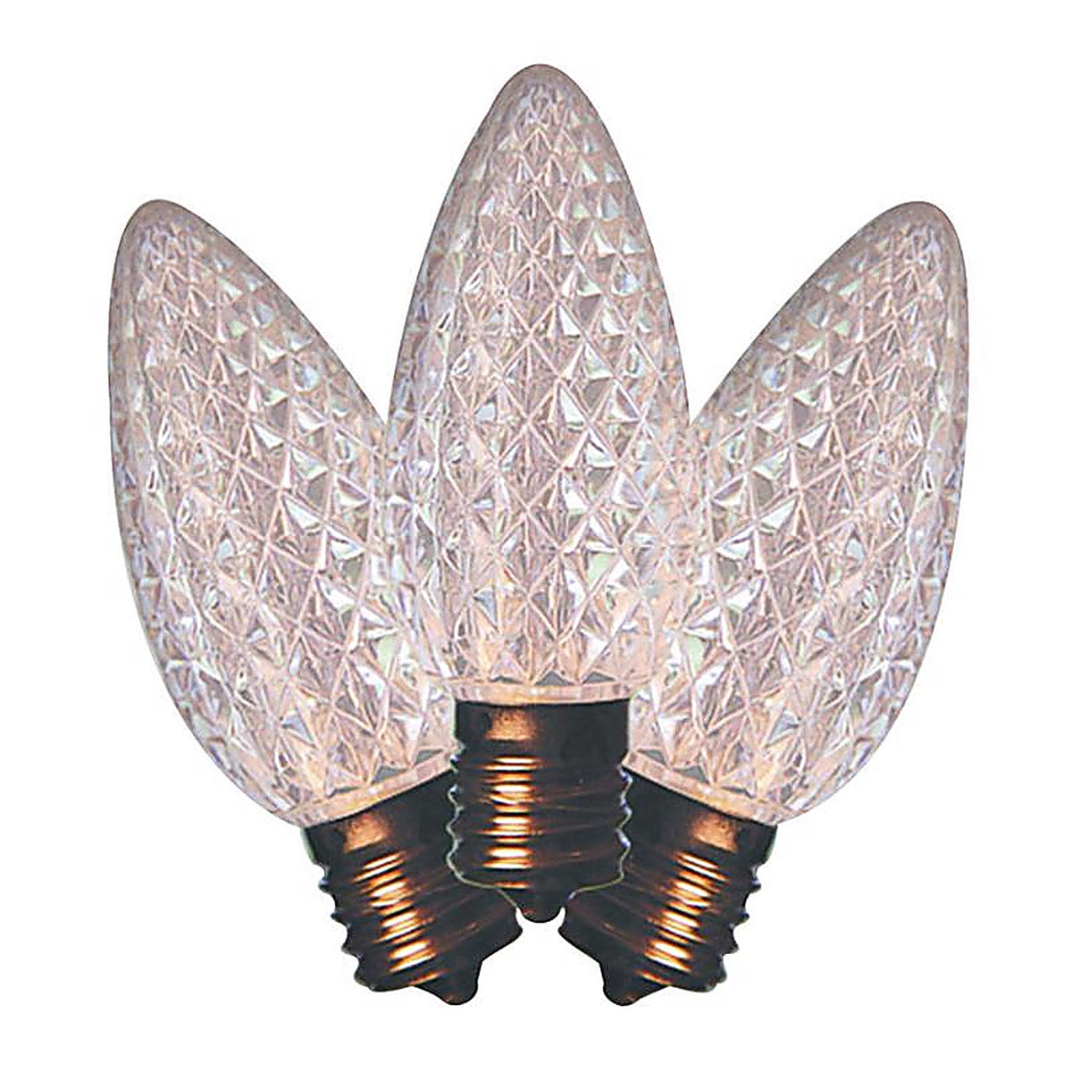 Holiday Bright Lights - 25LEDFC9TPWTWA - LED C9 Pure White 25 ct Replacement Christmas Light Bulbs