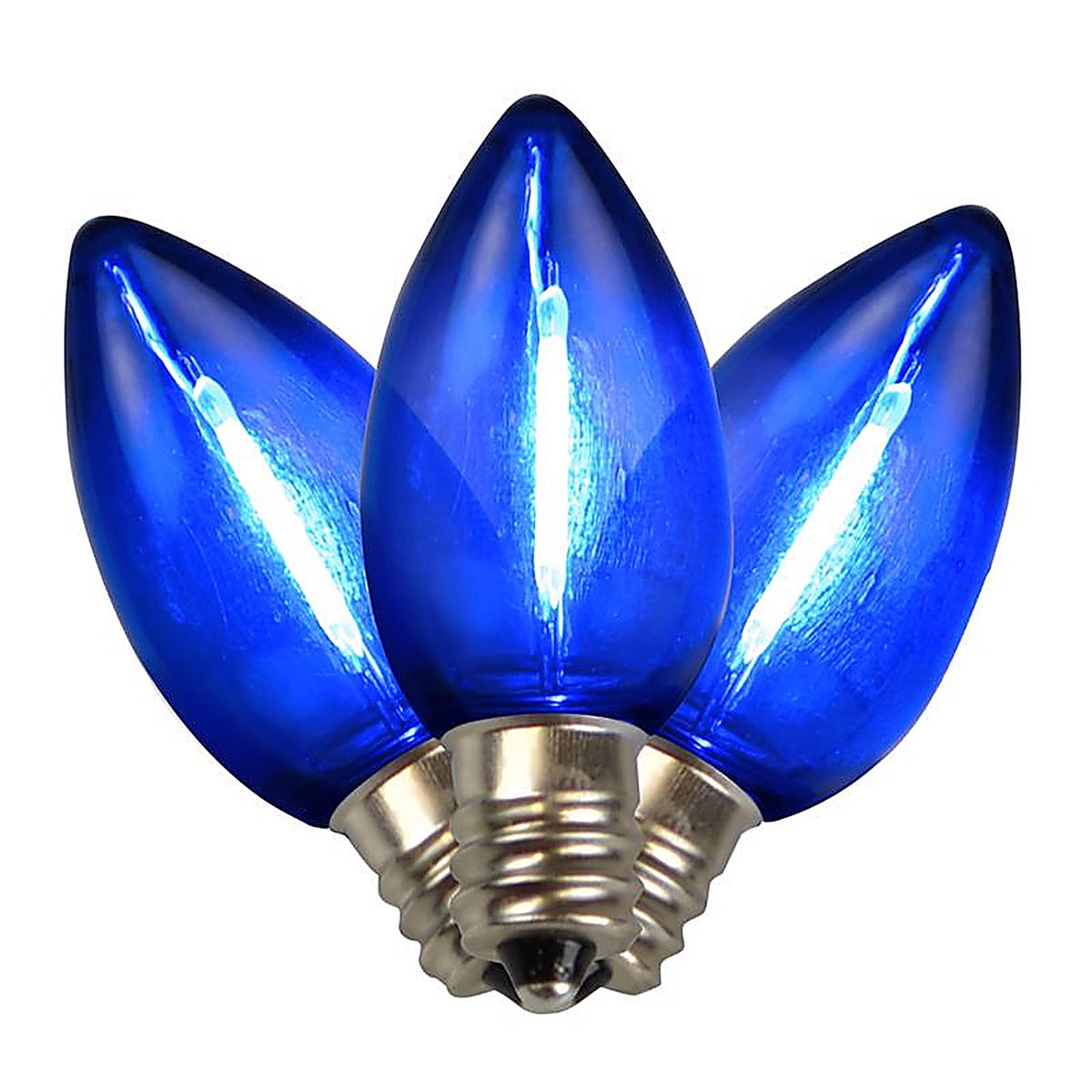 Holiday Bright Lights - BU25FLDSC7-TBLA - LED C7 Blue 25 ct Replacement Christmas Light Bulbs 0 ft.