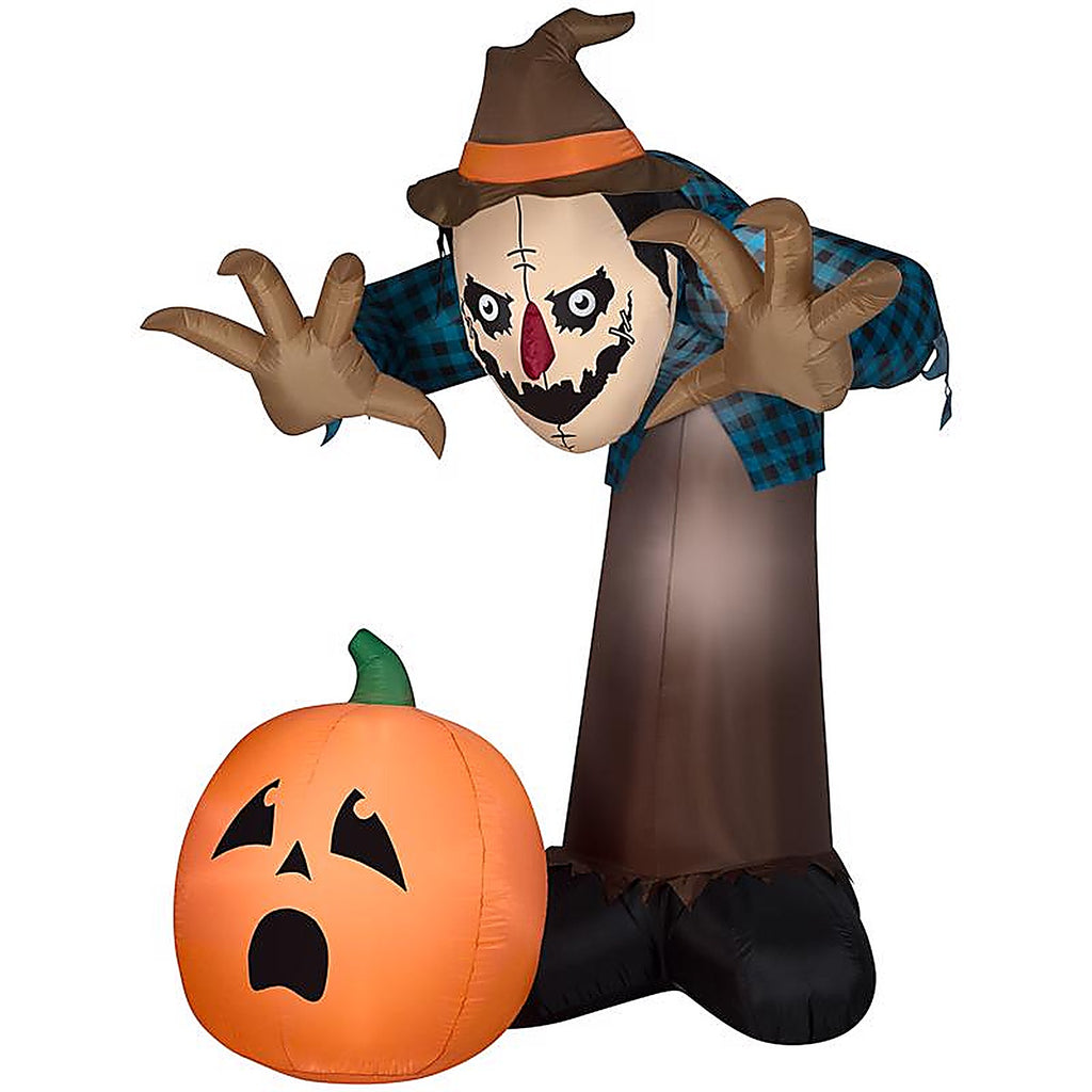 Gemmy - 551393 - 7.5 ft. LED Prelit Animated Airblown Haunted Scarecrow Inflatable
