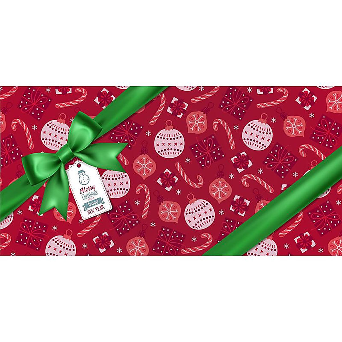Celebrations - RE2-07-16-002 - Merry Christmas and Happy New Year 7 ft. x 16 ft. Garage Door Cover
