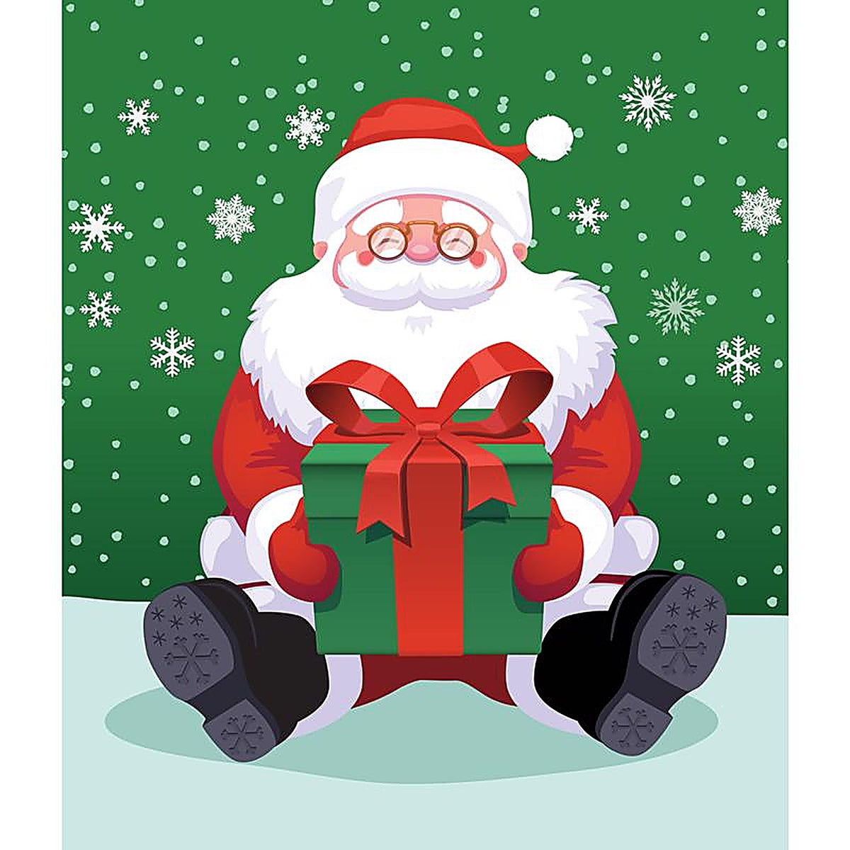 Celebrations - RE1-07-08-005 - Santa 7 ft. x 8 ft. Garage Door Cover