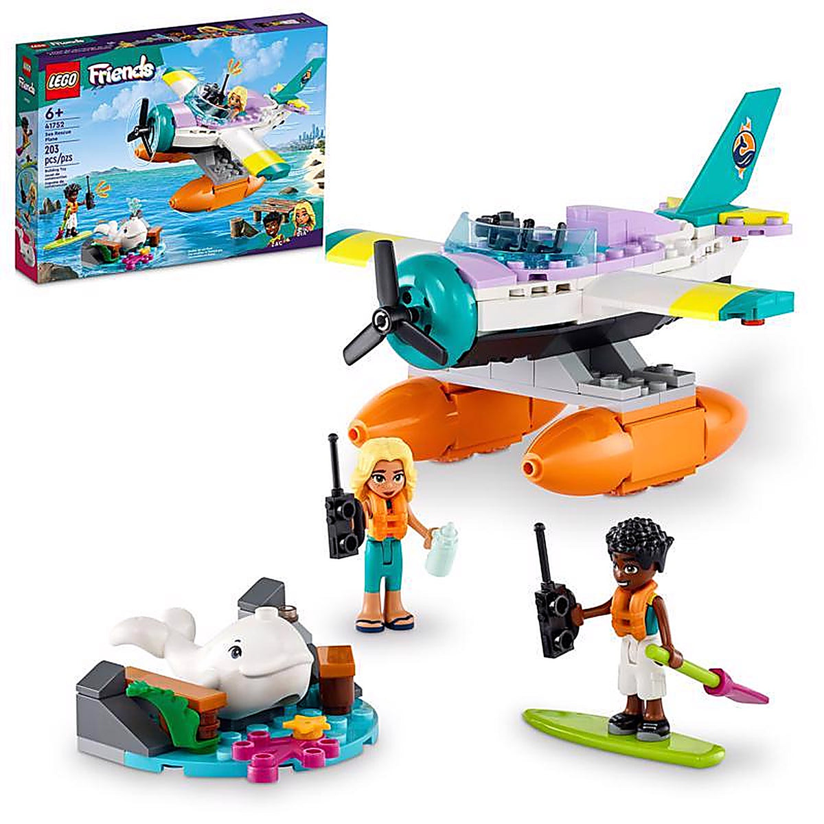 LEGO - 41752 - Sea Rescue Plane Toy Multicolored 203 pc