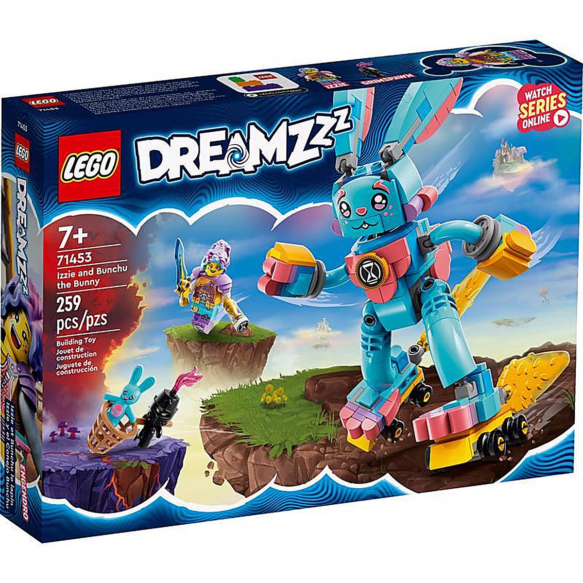LEGO - 71453 - Dreamzzz Izzie and Bunchu Bunny Toy Multicolored 259 pc
