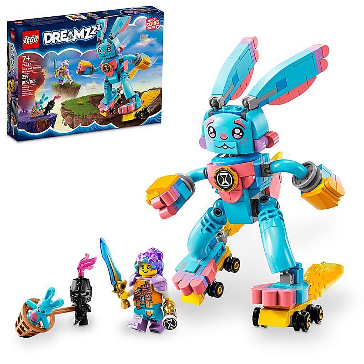 LEGO - 71453 - Dreamzzz Izzie and Bunchu Bunny Toy Multicolored 259 pc