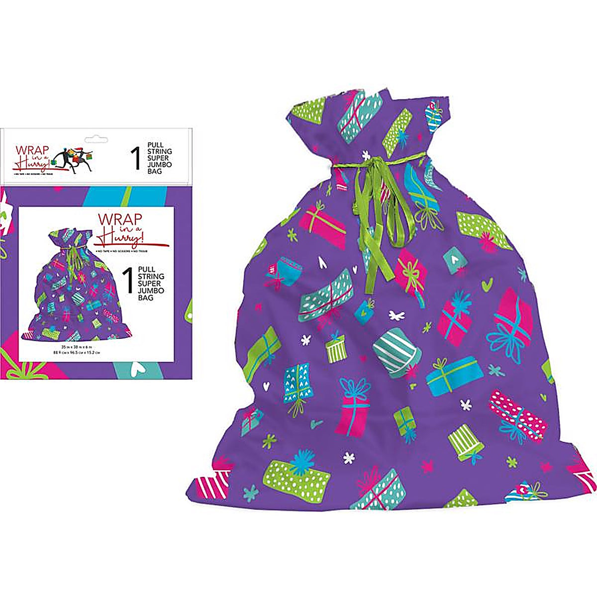 Paper Images - E1MSJDGB-01 - Multi-Color Pull String Super Jumbo Sack