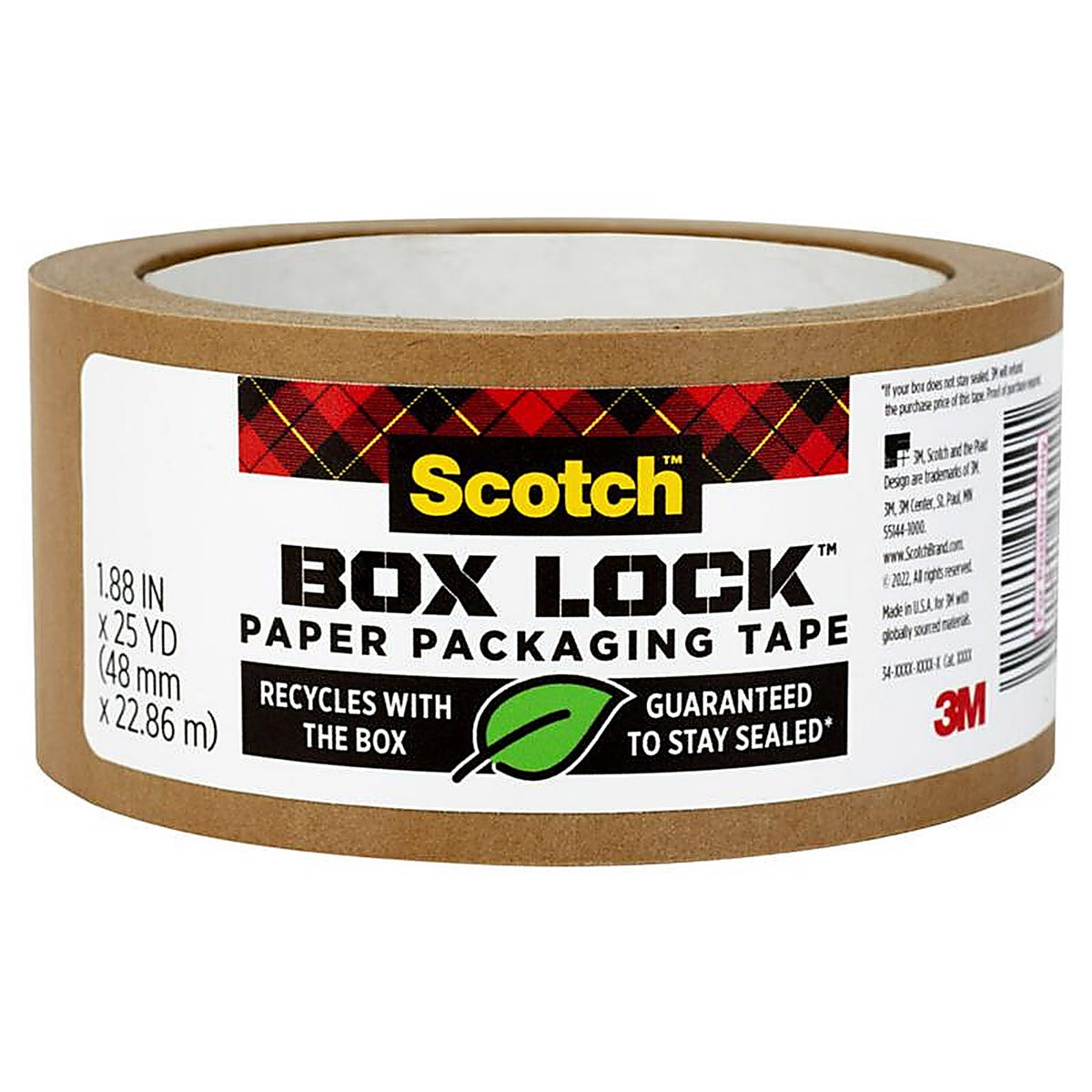 3M - 7850-23-8GC - Scotch Box Lock 1.88 in. W X 25 yd L Packing Tape Brown