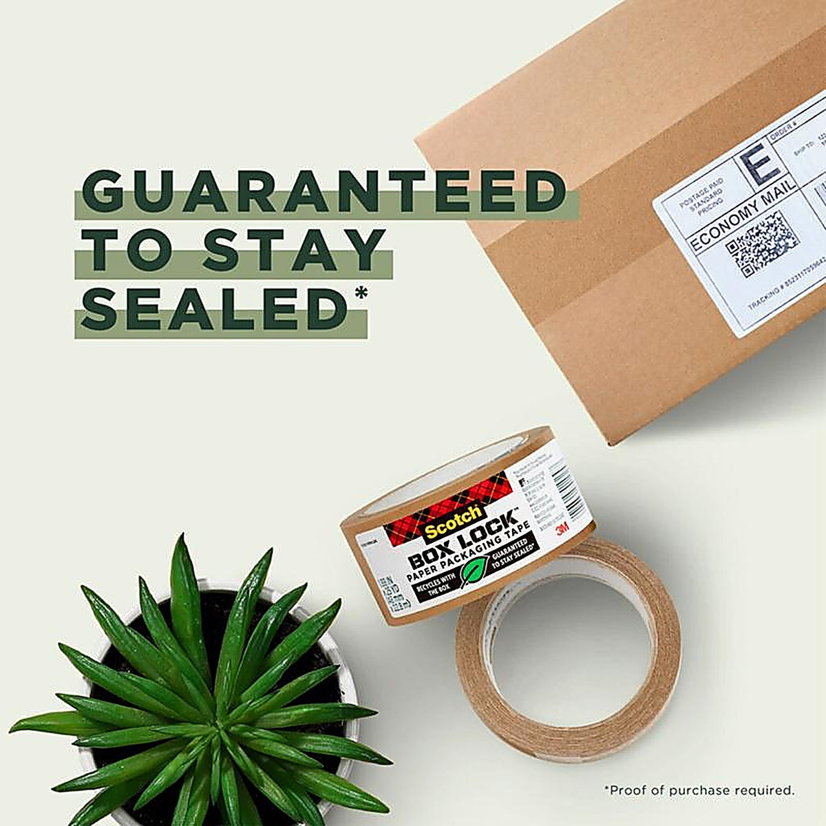 3M - 7850-23-8GC - Scotch Box Lock 1.88 in. W X 25 yd L Packing Tape Brown