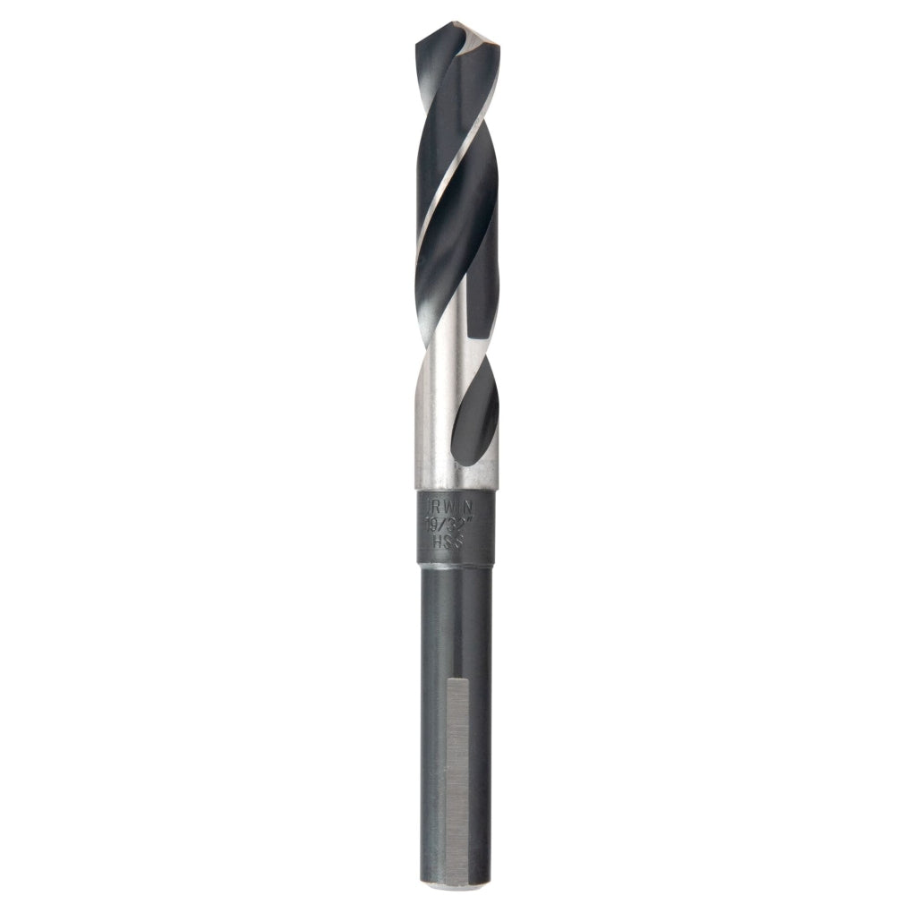 IRWIN - 91138 - 19/32 in Silver & Deming High Speed Steel Fractional 1/2 in Reduced Shank Drill Bit
