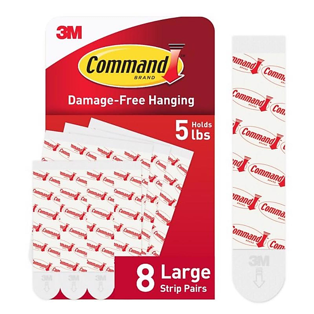 3M - 17023P-ES - Large Foam Adhesive Strips 4 in. L - 1/Pack