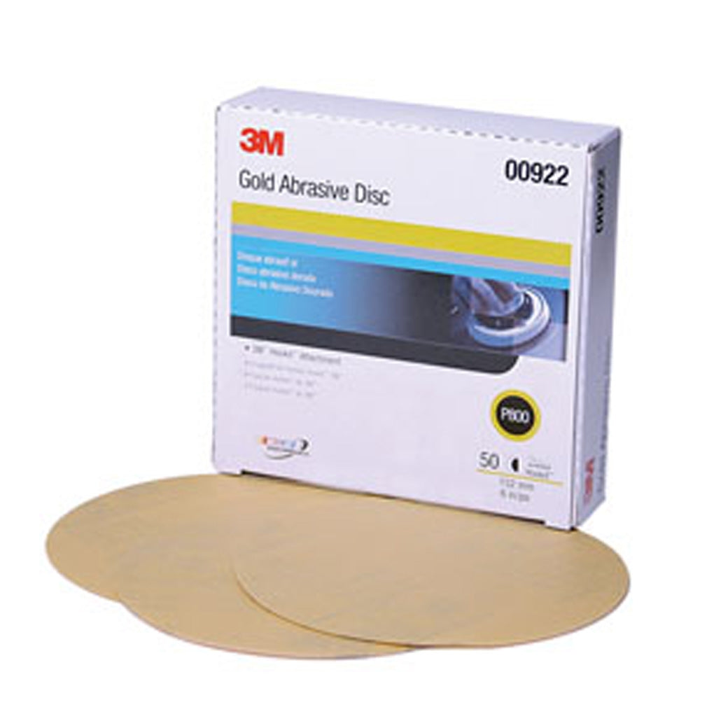 3M - 00922 - Hookit Gold Paper Disc 216U, 6 in, P800